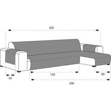 Ecommerc3 Sofa Cover For 1 To 4 Seater Sofas - Elastic And Non-Slip - Reversible, Padded And Extra Soft Sofa Cover - Perfect Fit And Breathable - 100% Made In Spain - Beige - View 6