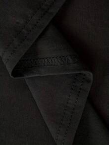 Sleepy Hollow Dead And Breakfast Est.1869 The Place To Rest A Weary Head Halloween Clothes, Nightmare Before Christmas Oversized Women's Casual Loose Fit Round Neck Short Sleeve T-Shirt - Black - View 3