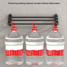 1pc Quick-Drying Towel Bar 2/3-Tier Shelf Easy To Install Large Wall-Mounted Rust-Proof For Bathroom Black Towel Bar - Multicolor - View 4