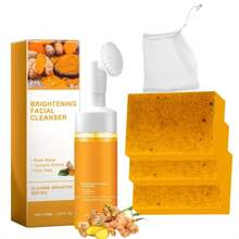 Turmeric Wash And Care Three PieceSet, Turmeric Tablets, TurmericCleansing Mousse, Turmeric SoapFacial Cleansing Skincare FacialCleansing Cleanser - xà phòng - Xem 13