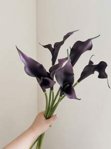 1/3/6pcs 58cm Double Calla Lily Artificial Flowers, High-Quality EVA Material, Home Decor, Photography, Showroom, Wedding Decoration, Table Centerpieces, Plastic Flowers