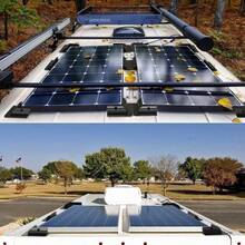 Solarpanel Halterung I witterungsbeständige Solarmodul Halterung aus ABS-Kunststoff I Solar Eckhalterung I Halterung für Solarmodule in schwarz I Solarpanel Montageset - Schwarz - Übersicht 5