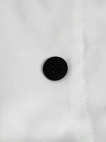 Men's White Simple & Formal Chef Jacket, Hidden Button Design, Essential For Professional Chefs - White - View 7