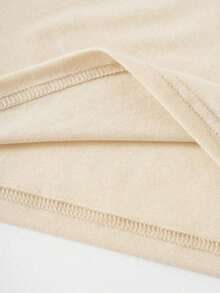 万圣节圣诞夜惊魂休闲南瓜蝴蝶结蕾丝印花圆领短袖女式T恤 - 淺杏色 - 查看 5