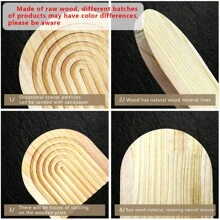 Cirelle 1pc Decorative Wood Cutting Board Wooden Board Rainbow Shaped Wood Serving Trays Boho Cutting Chopping Block Decor Serving Trays For Home Kitchen Decoration