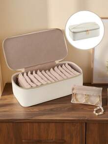 صندوق مجوهرات سفر كبير السعة مع 12 كيس مخمل للمجوهرات، منظم مجوهرات سفر للنساء، صندوق مجوهرات للنساء للعقود والخواتم والأقراط، مناسب كهدية لصديقاتك وأصدقائك والفتيات في المناسبات والأعياد وعيد الأم. منظم تخزين للنساء للسفر والضروريات والعودة للمدرسة والسكن الجامعي وديكور الخريف - متعدد الألوان - مشاهدة 16