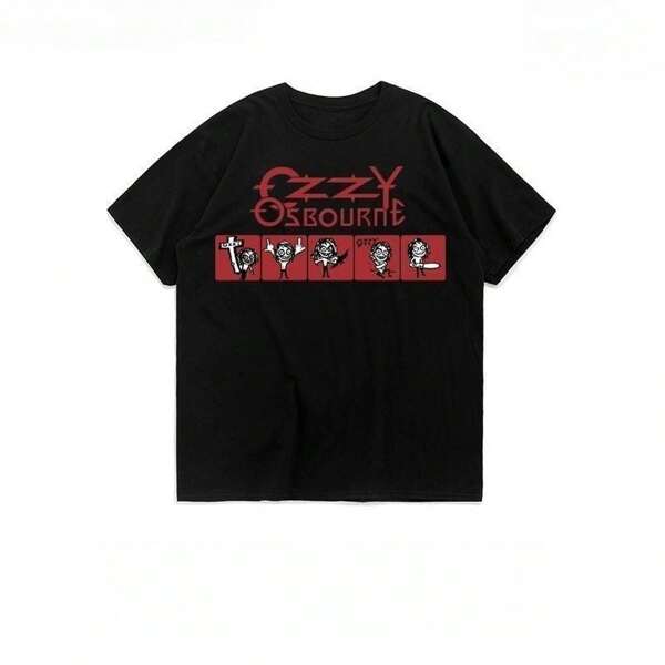 Heavy Metal Rock Music  Ozzy Osborne Printing Round Collar Short Sleeve T-Shirt Men And Women Fashion