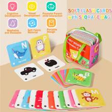 26 بطاقة حسية للطفل للتعلم المبكر من 0-12 شهر، بطاقات أبجدية ABC مع حقيبة تخزين، ألعاب تعليمية كهدية