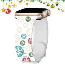 Christmas Band For Apple Watch 46mm 40mm 41mm 42mm 44mm 45mm 49mm 38mm, Soft Sport Silicone Replacement Strap For Series Ultra 10 9 8 7 6 5 4 3 2 1 SE - 42 44 45 49/46mm series 10 - View 11