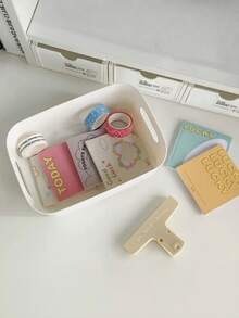 1/5/10件收纳篮收纳盒迷你收纳盒PP材质多用途家居办公用品玩具食品储存容器 - 彩色 - 查看 5