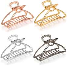 1pc/3PCS Metal Large Hair Claw Clips For Thick Heavy Hair, Big Non-Slip Hair Catch Barrette Jaw Clamp, Strong Hold Claw Barrettes For Long Hair, Fashion Hair Styling Accessories For Women Girls Y2k, School Stuff, College Fall Winter Hair Clip Hair Accessories For Women For Vacation Outfits Woman