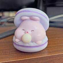 1pc Macaron Bubble Burger Squeeze Toy, Office Prank Squeeze Toy, Teens & Adults Stress Relief Toy, Suitable For Holiday/Birthday/Halloween/Christmas Gifts, Available In Purple, Green, Orange, Yellow - Multicolor - View 7