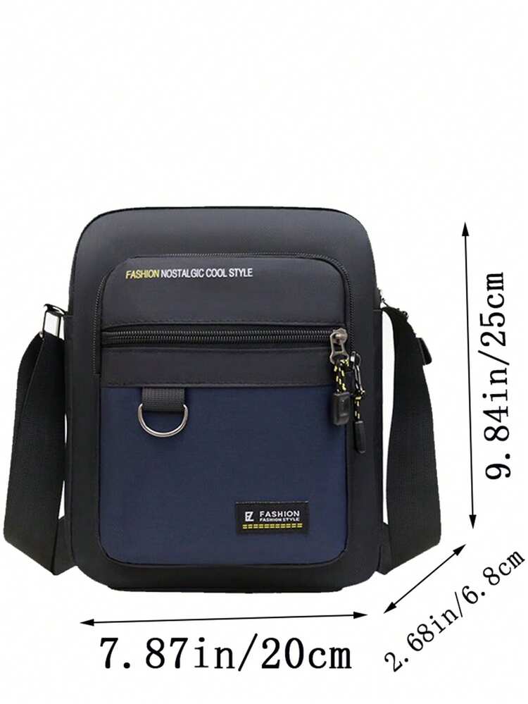 时尚休闲男士斜挎包，配有多层牛津布钱包，男士包袋，单肩包/侧包，节日必备 - 彩色 - 查看 7