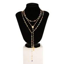 3pcs/Set Elegant Cross Rhinestone Pendant Necklace Set, Suitable For Women's Daily Wear