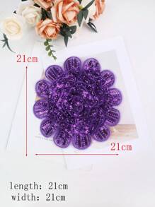 全新手工刺绣 6 层 3D 凸起水晶玫瑰花 DIY 服装、婚纱和礼服饰边