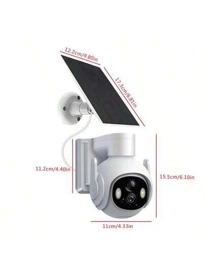 3MP 360° Panoramic View Solar Powered Security Camera, 2.4G/5G WiFi, Outdoor PTZ Auto Tracking, AI Face Detection, 24/7 Recording, Motion Sensor, Siren, Two Way Audio, Remote Monitoring, HD Video, Easy Installation, Home Security, Mobile App view 5