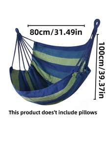 1pc Hammock Chair Swing Seat, Sturdy Hanging Chair Hammock - Blue - View 4
