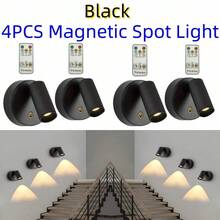 1 件/2 件无线 LED 磁性壁灯：2000mAh 锂电池，USB 可充电夜灯，3 色可调光，现代 ABS 设计氛围照明，触摸控制，适用于房间装饰/室内/室外/餐厅/卧室/酒吧/护眼阅读灯