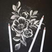 Brutfuner 6 Pcs White Sketch Charcoal Pencils -Professional Hight Quality Sketch Highlight White Charcoal Wooden Pencils For Artist Drawing, Sketching, Blending Back To School - 6 White Pencils - View 7