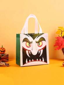 4件-22件万圣节无纺布礼品袋手提袋猫精灵鬼魂女孩木乃伊吸血鬼僵尸南瓜礼物防水包装袋 - 彩色 - 查看 4