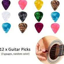 48 件套原声吉他配件套件吉他弦更换工具，包括吉他弦、拨片、变调夹、卷弦器、弦轴、拨片，适合吉他初学者