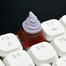 1 szt. Spersonalizowana, urocza i pyszna klawiatura mechaniczna z imitacją lodów czekoladowych, nakładki na klawisze z osią krzyżową, wysokość OEM, materiał ABS, starannie wykonany zamiennik klawisza ESC, prezent na akcesoria komputerowe DIY