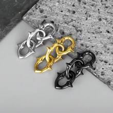 1 件不锈钢 4 毫米新款链式耳坠挂钩耳塞扩张器穿孔耳环女士男士时尚珠宝礼物