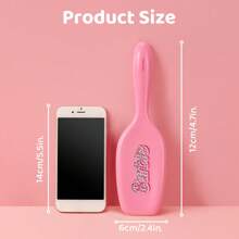 MINISO 芭比粉红钻石顺发梳 - 时尚粉红和钻石元素，舒适握感，减少头发损伤，适合居家和旅行使用（1 件） - 粉色 - 查看 10