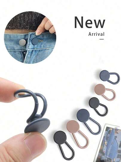 2PCS (Gray & Khaki,15mm,Medium) Women's Elastic Waistband Extenders With Button Medium Size, Perfect For Maternity And Large Waist Size Adjustment | Waist Extender For Pants, Maternity Belt, Jeans Extender, Plus Size Clothing Adjuster, Pregnancy Comfort, Postpartum Belt, Size Adjuster