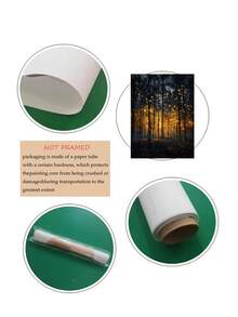 1幅魔法森林萤火虫艺术版画 - 植物墙画，风景帆布装饰画，艺术自然萤火虫装饰画，暗黑学院风版画，神秘夜空艺术作品和女巫主题房间装饰，复古艺术，自然帆布墙画和魔法家居装饰，秋季墙画，卧室装饰，客厅装饰，办公室装饰 - 彩色 - 查看 12