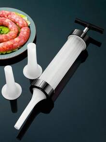 4pcs Plastic Sausage Stuffer Tool Set - Handheld Sausage Maker, Fits Homemade Sausage, Kitchen Tool, Suitable For Holiday Party Food Preparation - Black - View 13