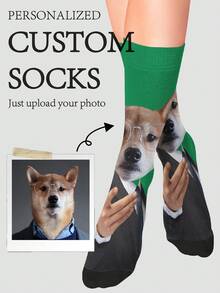 1 Pair Of Customized Family Socks,Custom Face Socks, Couple Socks,Custom Photo Sock, Custom Printed Socks, Personalized Funny Face Socks, Custom Picture Socks, Put Any Face On The Socks, Anniversary Gift, Valentine Gift, Birthday Gift, Wedding Gift