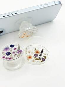 1 件透明花卉手机握持支架、可折叠气垫支架、可伸缩手机支架、桌面支撑架、可调节、可伸缩、轻便、360° 旋转、兼容 Apple 和 Android 手机、生日、家庭、朋友礼物、挤压气泡手机支架、兼容 、Android 手机的手机配件、生日、家庭、朋友礼物推拉式手机握持手机配件 - 彩色 - 查看 3