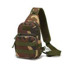 Hervidor de camuflajeáctico al aire libre, bolsas de pecho, mochila de senderismo para hombres, mochila de nailon para caza, pesca, Molle, bolso de hombro para senderismo del ejército IAAS - Camuflaje de jungla - Ver 13