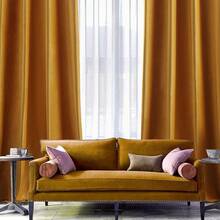 2 Panels Blackout Curtains Solid Soft Grommet Mustard Yellow Thermal Insulated Soundproof Room Darkening Curtains/Drapes/Panels Fall Living Room Bedroom 52 X 90 Inch - 芥末黃 - 查看 7
