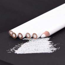 Brutfuner 6 Pcs White Sketch Charcoal Pencils -Professional Hight Quality Sketch Highlight White Charcoal Wooden Pencils For Artist Drawing, Sketching, Blending Back To School - 6 White Pencils - View 6