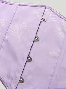 Purple Printed Fashionable Waist Cincher For Women, Versatile Waist Trainer