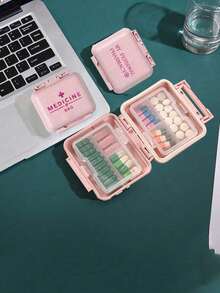 6格便携迷你药盒,粉色小药盒(带“药品”字样),6天周用药整理盒,字母旅行药盒,6格紧凑型药盒,每日维生素药盒,钱包式小药盒,字母ID吊坠收纳盒,耳环戒指首饰盒,学校、宿舍、居家、旅行必备,返校季、教师节礼物。旅行药盒,药品整理盒,户外旅行必备,急救包 - 彩色 - 查看 5