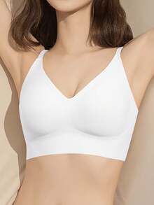 1/2/3/4/5Pcs Women's Push-Up Bra - High Support Wireless Comfort Fit With Removable Pads, Seamless Invisible Design & Adjustable Back Strap, Solid Color For Everyday & Special Occasions, Strapless Push Up Bra, Occasion Lingerie, Sleek Lingerie, Comfortable Fit, Flexible Material - 彩色 - 查看 3