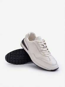 Modne i uniwersalne trampki męskie na co dzień - Biały - Zobacz 7