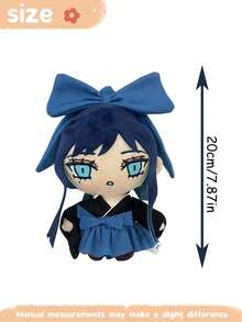 20厘米/7.87英寸 Ado 生日毛绒玩具 Ado Hibana 毛绒玩具 可爱蓝玫瑰星娃娃 毛绒玩具 装饰创意礼物 适合儿童生日派对 家庭女孩房间装饰游戏收藏家 - 藍黑色 - 查看 10