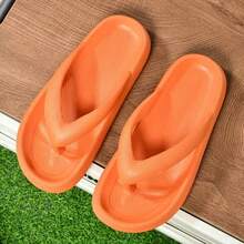 Ladies Beach Sandals - Flip Flops For Women Casual Thong Womens Sandals Comfort Heel Cushion - 橘色 - 查看 1