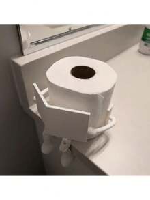 1 Stück 3D gedruckter einzigartiger Toilettenpapierhalter als Zeitungsrolle Begleiter, bringt in Ihr Badezimmer, geeignet für Büroräume