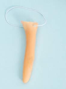 Fake Long Nose Costume: Long Nose And Pointed Nose Halloween Costume Cosplay Party Supplies - 1 Piece - Apricot - View 3