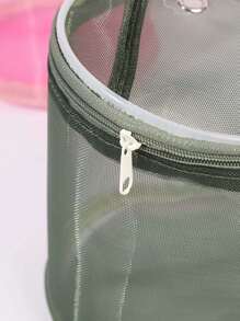 1pc Colorful Mesh Knitted Yarn Storage Bag, Yarn Organizer Suitable For Knitting & Crochet Projects Accessories, Easy To Carry (Purple, Pink, Green)