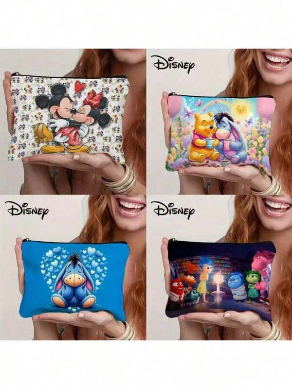 Takara Tomy 4 Pieces/Takara Tomy , And Other Four Different Styles Cartoon Multifunctional Cosmetic Bag, 8.66 Inches, Storage Bag, Lightweight Polyester Travel Cosmetic Bag, Hand Washable, Printed Design, Cosmetic Storage Bag, Coin Purse, Party, Mother's Day Gift, Birthday Gift.