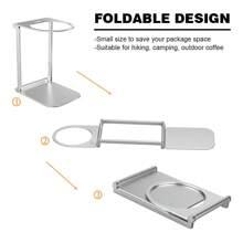 Stainless Steel Portable Coffee Machine Stand Metal Adjustable Accessories Suitable For Multiple Models Outdoor Lightweight Coffee Machine Accessories - 深空灰 - 查看 5