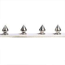 Eigso 3 Pcs Leather Punk Bracelets Men Women Of Rock Rivet Wrap Retro Spike Bracelet Adjustable - 白色 - 查看 9