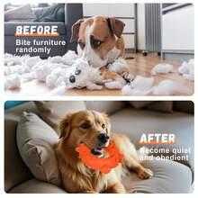 Chew-Resistant Nylon Dog Toy, Peanut Flavored Sweet Donut Shaped Dental Chew Bone, Teeth Cleaning & Boredom Relief Interactive Chewing Toy For Small/Medium Dogs - Multicolor - View 5