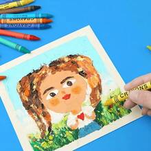 Bộ bút sáp màu và màu dầu 6/8/12/24 màu, đồ dùng nghệ thuật cho trẻ em, đồ dùng mẫu giáo, đồ dùng tựu trường, đồ chơi phát triển nhận thức, quà Giáng sinh - Nhiều màu - Xem 3